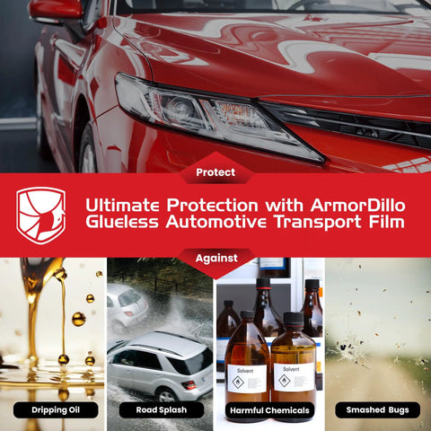 Adhesive Free Car Protection Film For Temporary Transport Wrap No Glue No Residue 36 Inch By 200 Foot Polyolefin Blend UV Shield