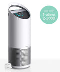 DuPont HEPA Replacement Filter For Z 3000 Air Purifier Large, shown with Z-3000 air purifier and compatibility label