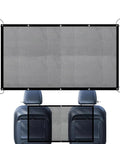 Rugged Dog Barrier Net Built Explicitly For Tesla Cybertruck Vehicles features a heavy-duty mesh with elastic straps.
