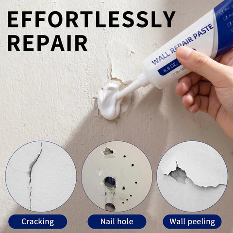 Drywall Repair Kit With Scraper For Quick Easy Hole And Crack Fix Water Resistant Patch Paste That Dries Fast And Paint Ready Long Lasting