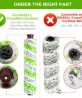 Comparison chart for Replacement Parts Kit For Bissell CrossWave Pet Pro 2306A And CrossWave 1785 Series brush rolls.