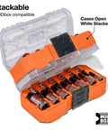 Knurled Torx Bit Socket Set T8 Through T60 For 1/4, 3/8 And 1/2 Inch Drives, Premium Cr-V Steel, MODBox Case open showing tools.