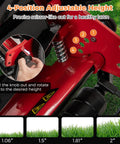 Red 14 Inch 5 Blade Push Reel Mower With Removable Grass Catcher For Small To Medium Yards Durable Steel Blades Clean Cuts Easy Maneuver Quiet Eco Friendly Lawn Care, 4-position height adjuster