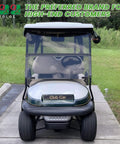 Golf Cart Windshield Mounting Kit For Club Car DS And Precedent Medalist 1994 Up with windshield and green hood in view