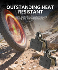 Top Shelf Resin E Bike Brake Pads Compatible With Lectric Xp 1 0 2 0 3 0 Xp Step Thru Xp Lite 1 0, showing heat resistant design.