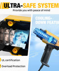 1800W Heat Gun Workhorse With Compact Design And Variable Temperature From 122 To 1202 Fahrenheit showing cooling feature