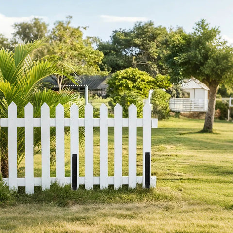 Heavy Duty H Shaped Galvanized Fence Post Repair Kit For Leaning Or Broken Wooden Posts In Yard Farm And Ranch 8 Pack Durable Steel Stakes