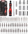 Magnetic Ratcheting Wrench And Electronics Precision Screwdriver Tool Set For Household Repairs, 73-Piece With Carry Case