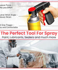Instant Aerosol Trigger Handle Converts Spray Cans To Spray Guns With Full Grip Control in hand and used on car detailing
