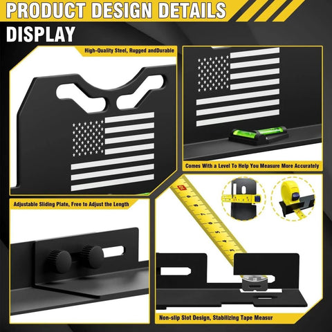DIY Wheel Alignment Tool Kit With 2 Toe Alignment Plates, No Caliper Removal Required, Includes 2 Measuring Tapes, Upgraded 2026 Design