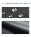 Close-up of Front-Loading Washer And Dryer Cover With Four-Sided Protection, Heavy-Duty Oxford Fabric, showing water repellent feature.