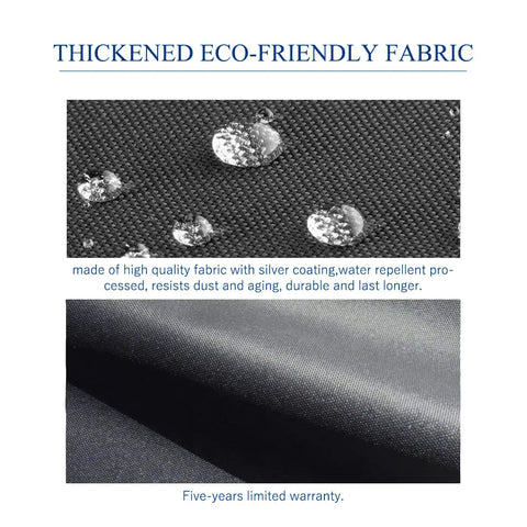 Close-up of Front-Loading Washer And Dryer Cover With Four-Sided Protection, Heavy-Duty Oxford Fabric, showing water repellent feature.
