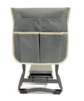 Back view of Folding Garden Kneeler And Seat With Soft Kneeling Pad, Tool Pouch, And Sturdy Bench For Outdoor Gardening