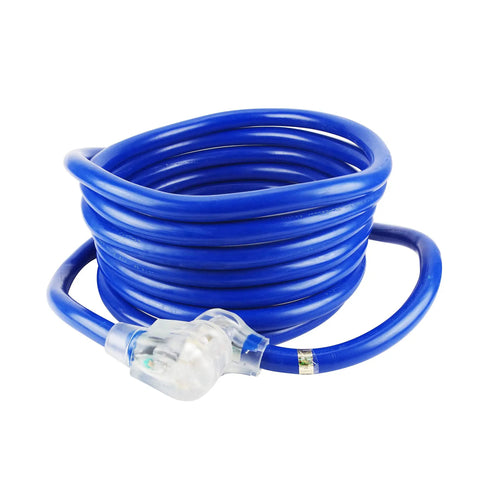 Heavy Duty 8 Gauge 3 Prong Welding Power Extension Cord 50 Amp 250V NEMA 6-50P to 6-50R Welder Cable, 25 ft coiled wire