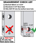 Measurement guide for MX920 Double Keypad Mechanical 14 Key Combination Lock For No Hassle Keyless Entry Security On Home Gates Fences Windows