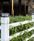 Solar Post Cap Lights For Outdoor Deck And Fence LED Post Caps With 9 Lighting Modes Including Bright White And RGB Color Options Fixed And Cycling Colors Fits 4x4 Or 5x5 Wooden Posts Black 6 Pack on wooden fence