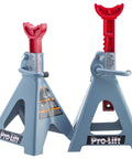 Six Ton Jack Stands Set With Double Lock Pins, Handle Lock And Mobility Pin, heavy duty, sturdy steel construction, garage use