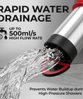 Heavy Duty 2 Inch Shower Floor Drain Stopper With Magnetic Backflow Preventer And Flexible Silicone Seals To Kick Those Funky Sewer Smells To The Curb And Keep Your Basement Floor Dry - Rapid water drainage with high flow rate.
