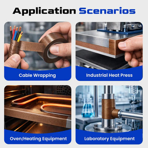 Application uses of PTFE Teflon Tape For Heat Sealers High Temp Nonstick Sealing Strip 1 Inch By 33 Ft 0.18mm Thick