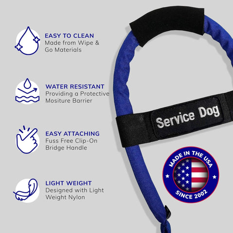 12 Inch Service Dog Handle Bridge Attachment For Harnesses Heavy Duty Nylon Webbing With Soft Neoprene Grip Adjustable Universal Pet Control Tool That Delivers Rock Solid Daily Walking Ease