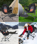 Heated Hammock Camping Chair With Footrest And Battery Pack Power Bank Included for all day outdoor chill kickback sessions