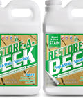 Heavy Duty Semi Transparent Wood Stain For Decks Fences And Exterior Boards Featuring A Slick Deep Penetrating Mix in 2.5 gallon packs.