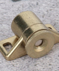 Close-up of Antique Gold Zinc Alloy Magnetic Door Catch Set 4 Pack Cabinet Hardware Keeps Doors Shut Tight for Cabinets