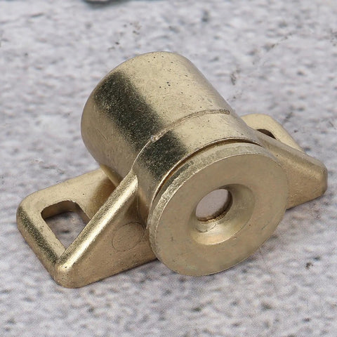 Close-up of Antique Gold Zinc Alloy Magnetic Door Catch Set 4 Pack Cabinet Hardware Keeps Doors Shut Tight for Cabinets