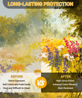 Before and after image showing enhancement from Keep Your Paint By Numbers Creations Slaying With This Quick Dry Acrylic Sealer And Clear Gloss Varnish.