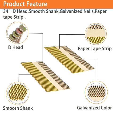 Pro Grade Smooth Shank Framing Nails Bulk Pack Features 2 Inch 2.5 Inch 3 Inch And 3.5 Inch Variants with D head and smooth shank