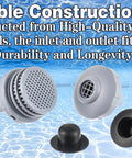 Durable Pool Inlet Strainer Water Jet Connector Kit with outlet grid and hole plug for Intex Above Ground Pools, 1.25 inch fittings