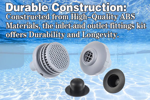 Durable Pool Inlet Strainer Water Jet Connector Kit with outlet grid and hole plug for Intex Above Ground Pools, 1.25 inch fittings