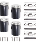 Heavy Duty Adjustable Door Ball Catch Set In Brushed Nickel With Spring Easy Install Includes 4 Ball Catches 4 Face Plates And 8 Screws
