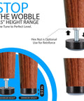 Eight Pack 1/4-20 Furniture Levelers With Teflon Glides for adjustable height and stability