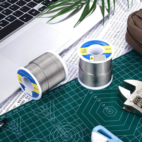 Two Pack Sn60 Pb40 Rosin Core Solder Wire For Electrical Soldering And Home DIY 2 mm Diameter 500 G Total Easy Melt For Electronics Repairs