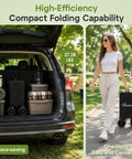 Beefy 49 Inch Folding Wagon Cart Heavy Duty 900 Lb Capacity With 300L Extra Large Cargo Space fits in car trunk