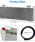 Heavy Duty 40k Transmission Oil Cooler Kit For Towing And Large Trucks With Low Pressure Drop And Max 40,000 GVW, product size dimensions