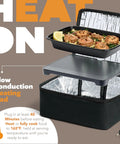 Compact Portable Electric Lunch Warmer For Work Office And Construction Sites Grab And Go Reheat Cook And Eat 120V Black