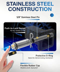 Beefy Extra Long Four And A Half Inch Trailer Hitch Lock Pin For Two Inch, Two Point Five Inch And Three Inch Receivers Stainless Steel Heavy Duty Security Pin Universal Fit For Trucks And Towing Accessories