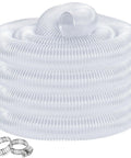 2 Inch By 10 Foot Clear PVC Dust Collection Hose With Carbon Steel Wire For Dust Collectors Table Saws Planers And Woodworking
