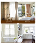 Heavy Duty Adjustable Curtain Rod Set With Hardware Included 2.5 Inch Wall Projection White Finish Fits 26 To 48 Inches in living room, bedroom, bathroom, and kitchen applications