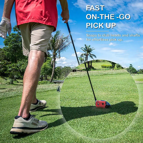 Golfer using a club with Durable Silicone Case For Bushnell Tour V5 Slope And Tour V5 Shift Laser Golf Rangefinder Red Snug Fit Protective Cover Shock Absorption Easy Access Ports Lightweight And Grippy on a sunny course
