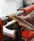 Craftsman using Bottle Stopper Chuck For Lathe Mounting Three Eighths Inch By Sixteen TPI Stoppers for crafting wood stopper