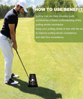Golfer using Indoor Golf Putting Mat For Home Practice With Alignment Track, 30 X 8.27 Inch Rubber Surface Black Green Mat outside