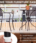 48 Pack 1-1/4 Inch Wrought Iron Chair Leg Caps Tough As Nails Heavy Duty Nylon Furniture Pads on outdoor metal chairs