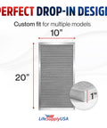 20x20x1 Electrostatic Air Filter For HVAC Systems, MERV 8 Efficiency, Washable And Reusable Furnace Filter displayed vertically