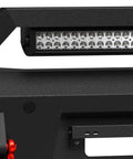 Front bumper for Ram pickup with integrated LED light bar, black textured finish
