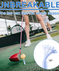 Golfer with driver and Two Pack Adjustable Golf Tees For Driving Range And Golf Simulators, Reusable PU Tees 2.13 to 3.15 inches