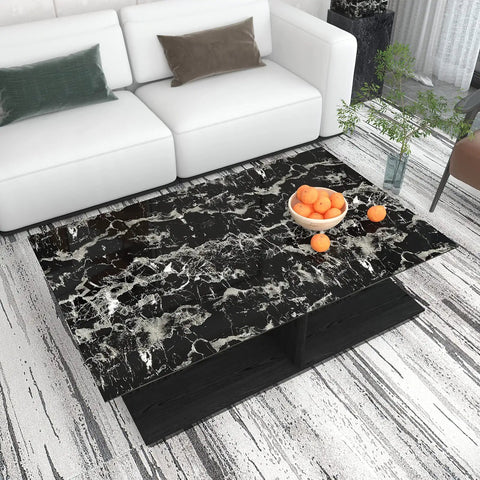 Extra Wide Black White Marble Contact Paper 31.5x197 Inches Peel And Stick Self Adhesive Vinyl Wallpaper on table