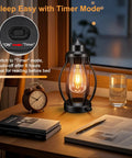 Two Pack Rechargeable Camping Lanterns Battery Operated Hanging Lights For Indoor Outdoor Use USB C Charge With 6 Hour Timer